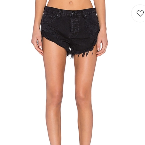 One Teaspoon Pants - NEW One Teaspoon Black Oak Bandit Shorts Size 28